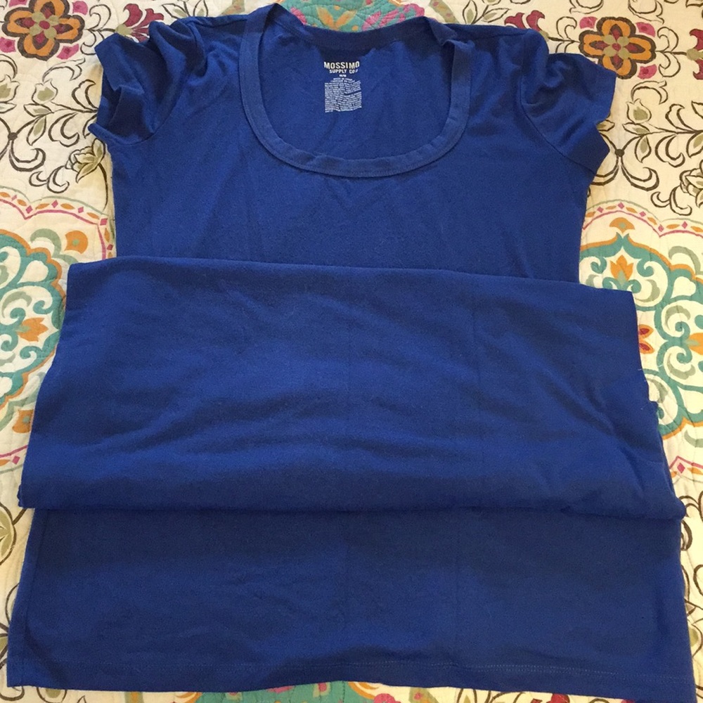 Blue t-shirt maxi dress